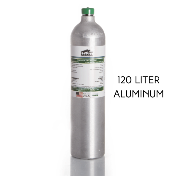 McNeill 120-liter aluminum calibration gas cylinder